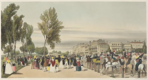 London As It Is: Hyde Park, near Grosvenor Gate by Thomas Shotter Boys, book, 1842