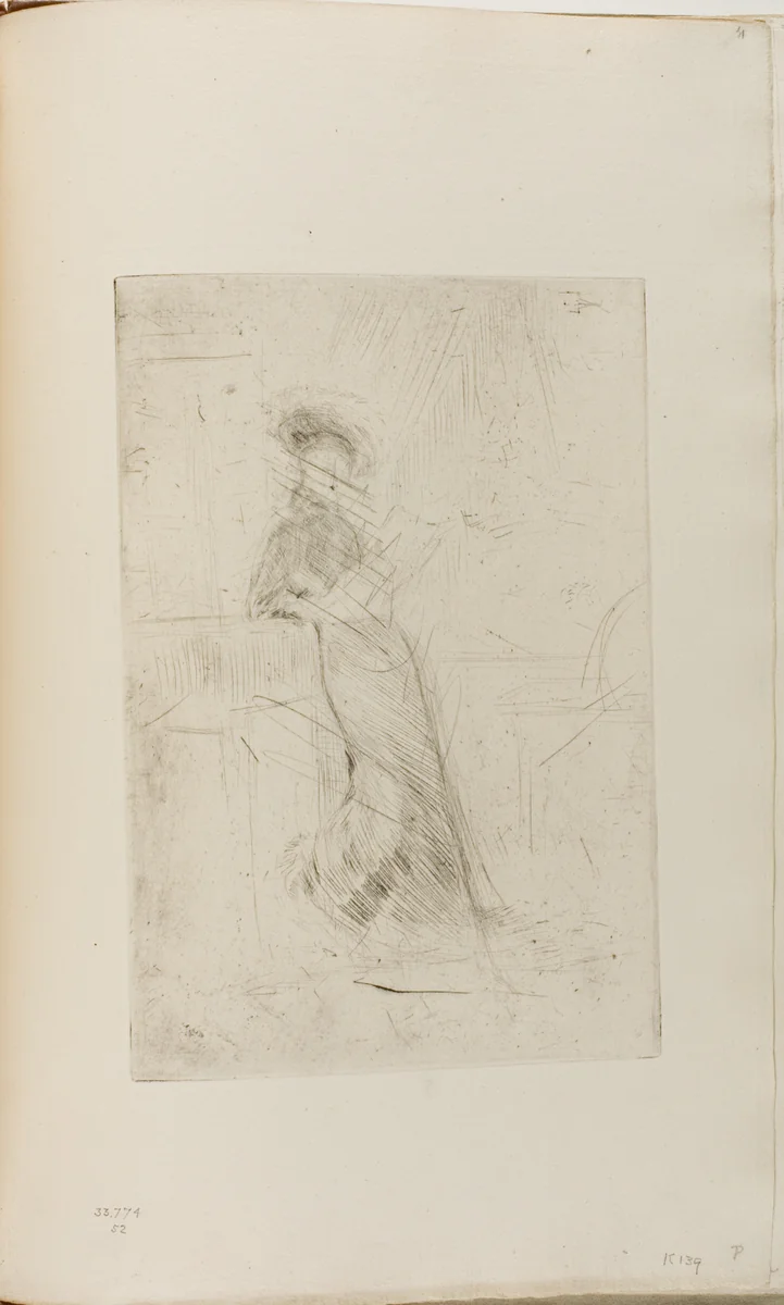 A Lady at a Window by James McNeill Whistler, print, 1875-1877