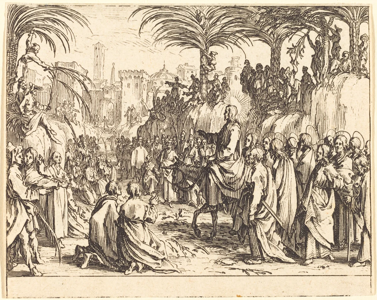 The Entry into Jerusalem by Jacques Callot, print, 1635