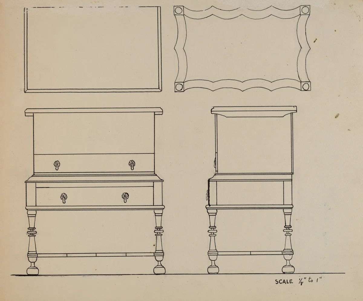 Box Desk on Frame by Lorenz Rothkranz, index of american design, 1937