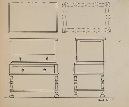 Box Desk on Frame by Lorenz Rothkranz, index of american design, 1937