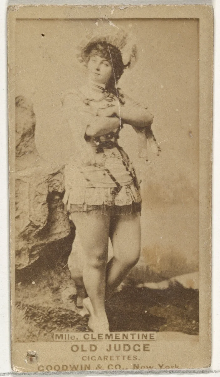 Mlle. Clementine, from the Actors and Actresses series (N171) for Old Judge Cigarettes by Goodwin & Company, photograph, 1886-1890
