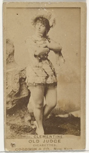 Mlle. Clementine, from the Actors and Actresses series (N171) for Old Judge Cigarettes by Goodwin & Company, photograph, 1886-1890