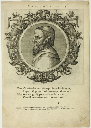 Portrait of Aristoteles by Unknown Artist, print, 1574