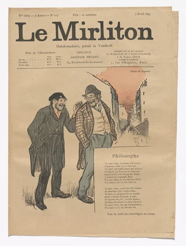 Le Mirliton, no. 104 by Théophile-Alexandre Steinlen, periodical, 1893