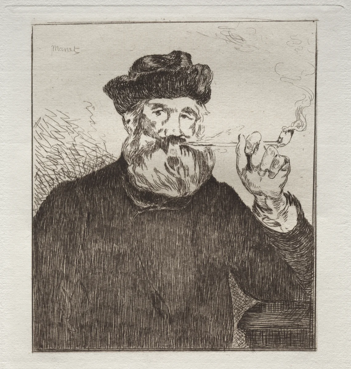 The Smoker by Edouard Manet, print, 1866