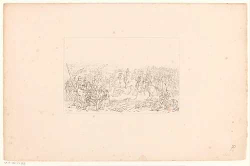 Slag bij Waterloo by Jean Augustin Daiwaille, print, 1820-1833