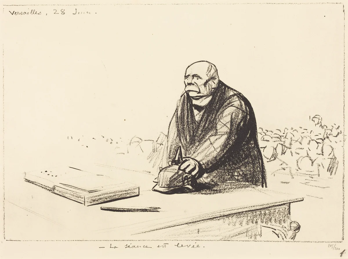 Versailles, 28 Juin by Jean-Louis Forain, print, 1914-1919