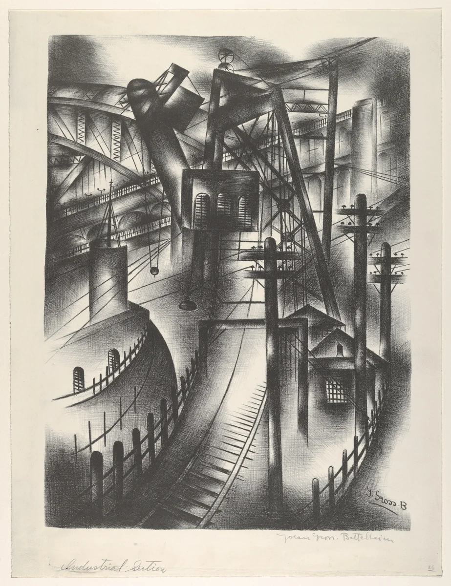 Industrial Section by Jolan Gross Bettelheim, print, 1936