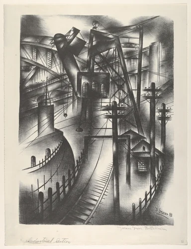 Industrial Section by Jolan Gross Bettelheim, print, 1936