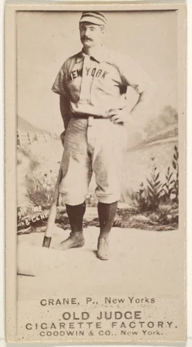 Ed Crane, Pitcher, New York, from the Old Judge series (N172) for Old Judge Cigarettes by Goodwin & Company, photograph, 1888