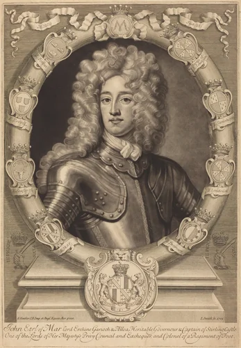 John, Earl of Mar, Lord Erskine by John Smith, Sir Godfrey Kneller, print, 1703