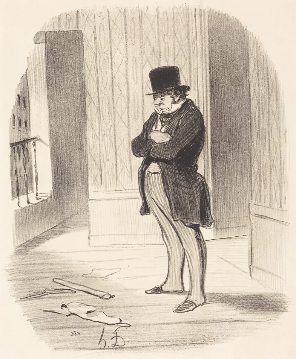 Déménagé!... by Honoré Daumier, print, 1847