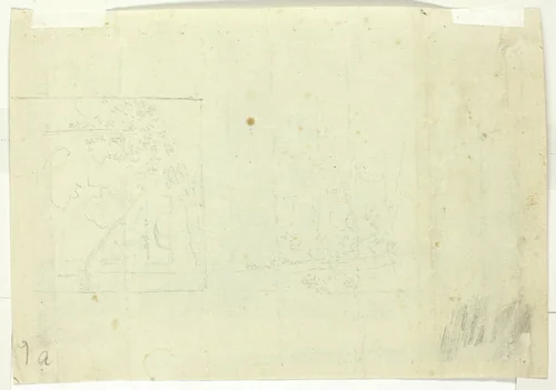 Two Sketches of a Park by Pierre Antoine Mongin, drawing, 1781-1827