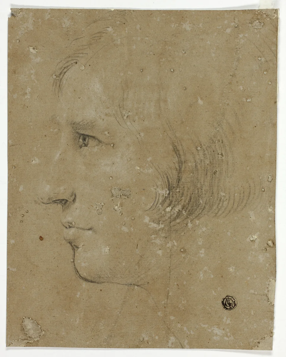 Profile of Male Head to Left by Unknown Artist, drawing, 1700-1799