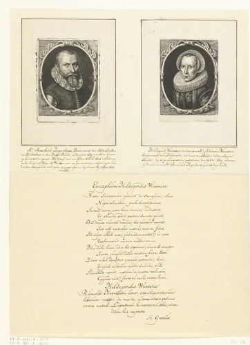 Portret van Hillegonda Wentzen by Hendrik Bary, print, 1657-1707