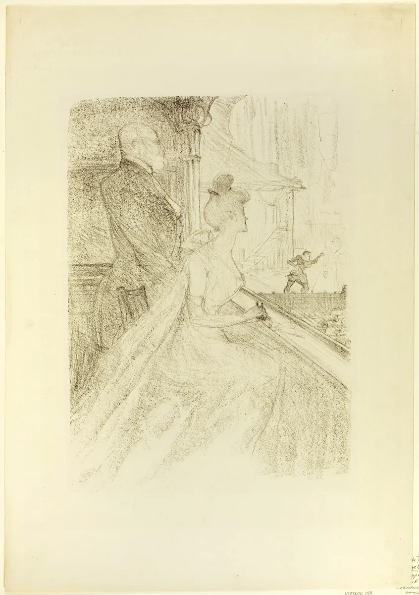 The Box, Faust by Henri de Toulouse-Lautrec, print, 1896