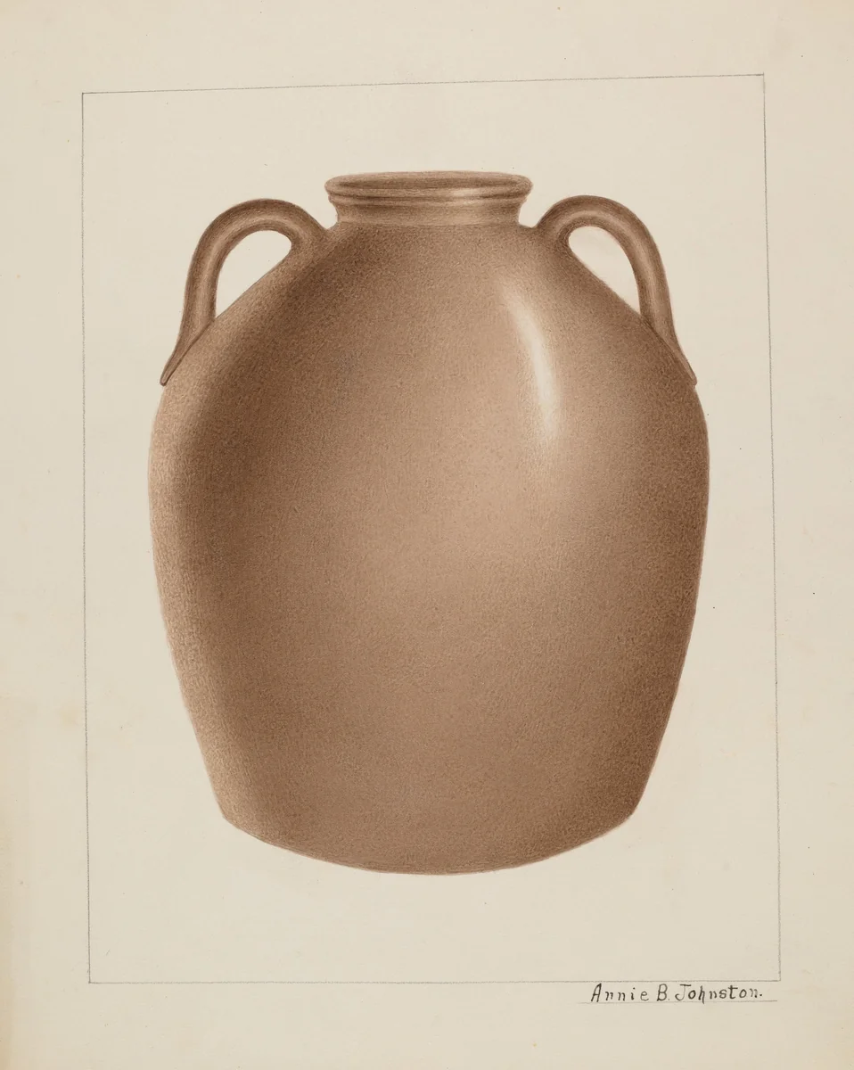 Stoneware Jar by Annie B. Johnston, index of american design, 1937