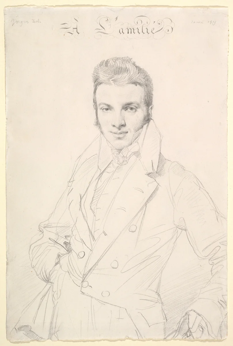 Jean-Joseph Fournier by Jean-Auguste-Dominique Ingres, drawing, 1815