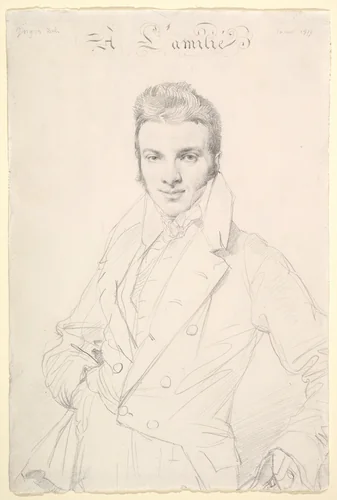 Jean-Joseph Fournier by Jean-Auguste-Dominique Ingres, drawing, 1815