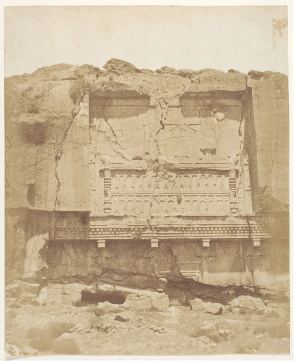 Tomba sulla rocca a Persepolis by Luigi Pesce, photograph, 1858