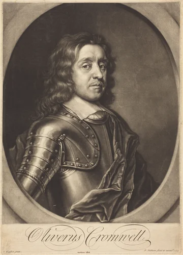 Oliver Cromwell by Peter Pelham; Robert Walker, print, 1684-1751