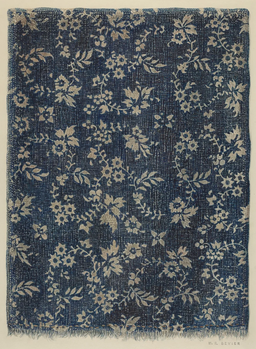 Resist Fabric by Milton Bevier, index of american design, 1939