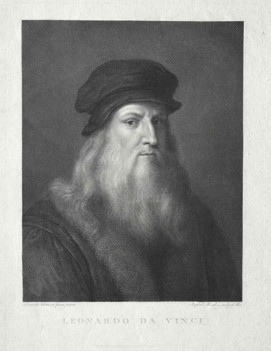 Leonardo da Vinci by Raffaello Morghen, print, 1781-1833