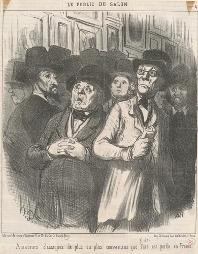 Amateurs classiques convaincus by Honoré Daumier, print, 1852