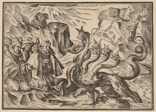 The Four Horsemen of the Apocalypse by Christoph Murer, print, 1558-1614