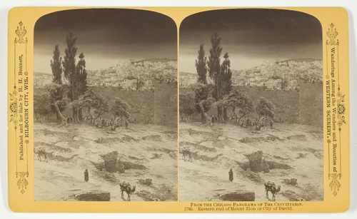 Eastern end of Mount Zion or City of David, from the series "The Chicago Panorama of The Crucifixion" by Henry Hamilton Bennett, photograph, 1893