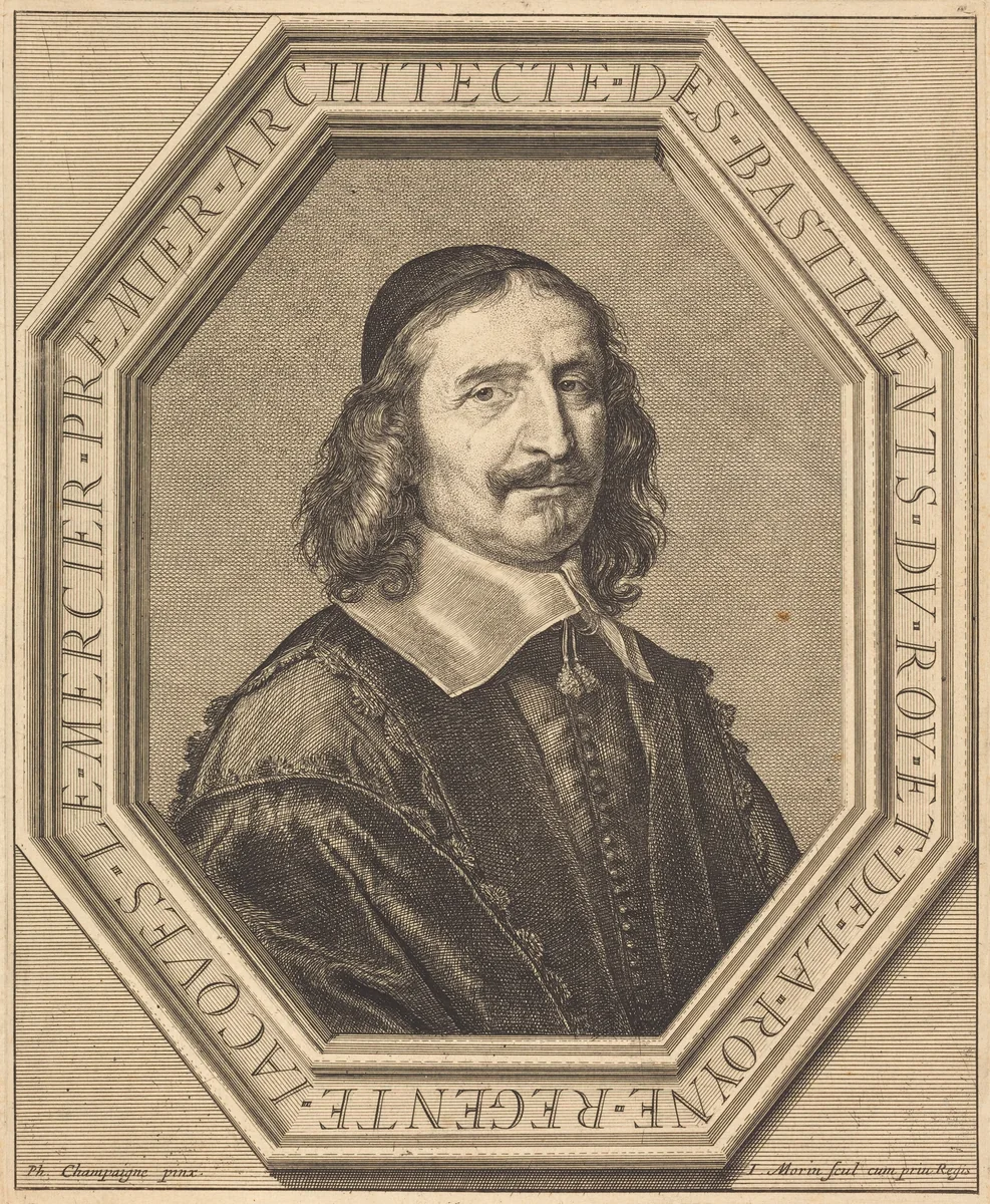 Jacques le Mercier by Jean Morin; Philippe de Champaigne, print, 1600-1650
