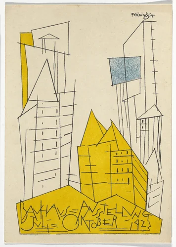 Bauhaus Ausstellung Juli - Oktober 1923 by Lyonel Feininger, design, 1923