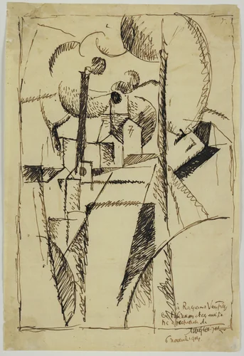 Landscape with Chimneys by Albert Gleizes, drawing, 1913