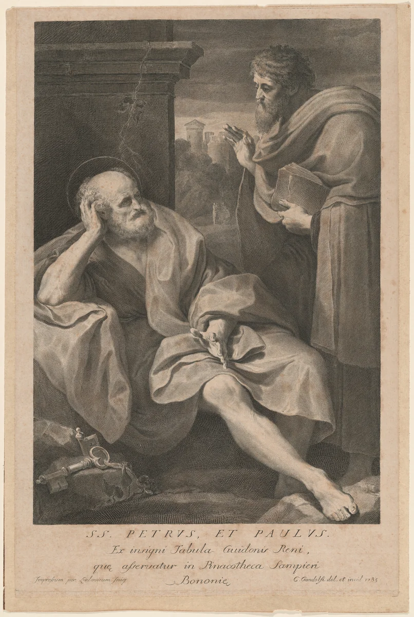Saints Peter and Paul by Gaetano Gandolfi
Guido Reni
Ludovico Inig, print, 1785