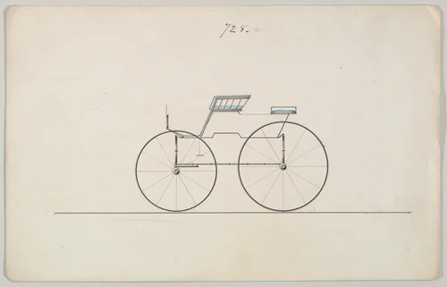 Design for Wagon, no. 728a by Brewster & Co., drawing, 1850-1870