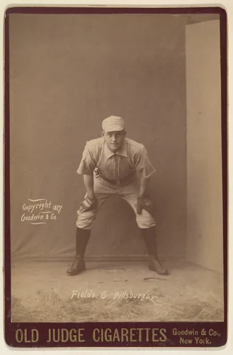 Fields, Catcher, Pittsburgh, from the series Old Judge Cigarettes by Goodwin & Company, photograph, 1887