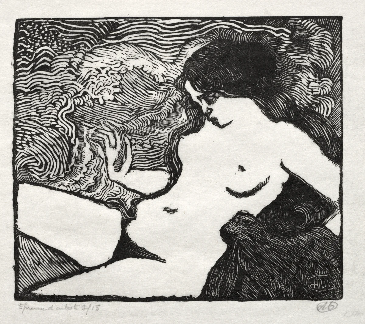 Wave by Aristide Maillol, print, 1895-1898