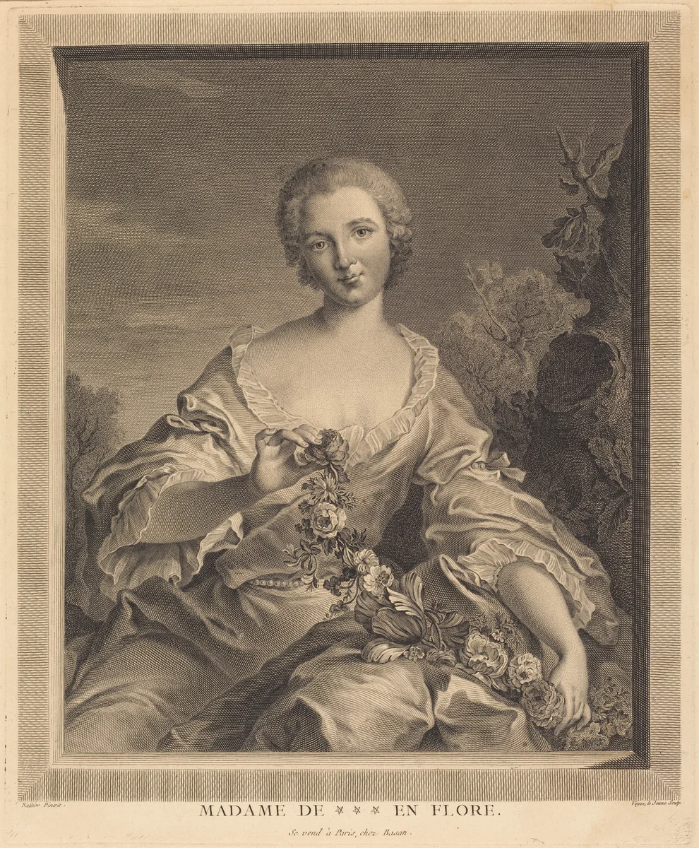 Mme. XXX en Flore by François Voyez
Jean-Marc Nattier, print, 1746-1805