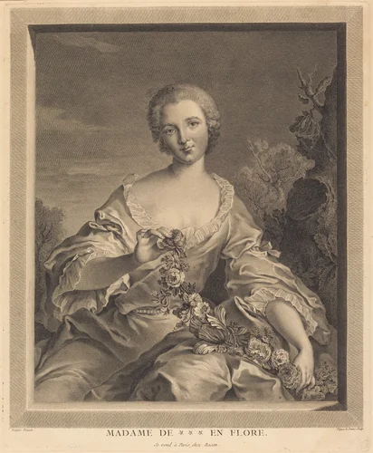 Mme. XXX en Flore by François Voyez
Jean-Marc Nattier, print, 1746-1805