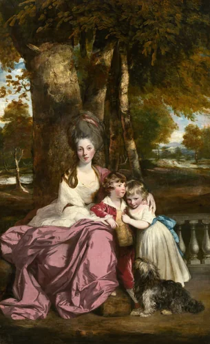Lady Elizabeth Delmé and Her Children by Sir Joshua Reynolds, painting, 1777-1779