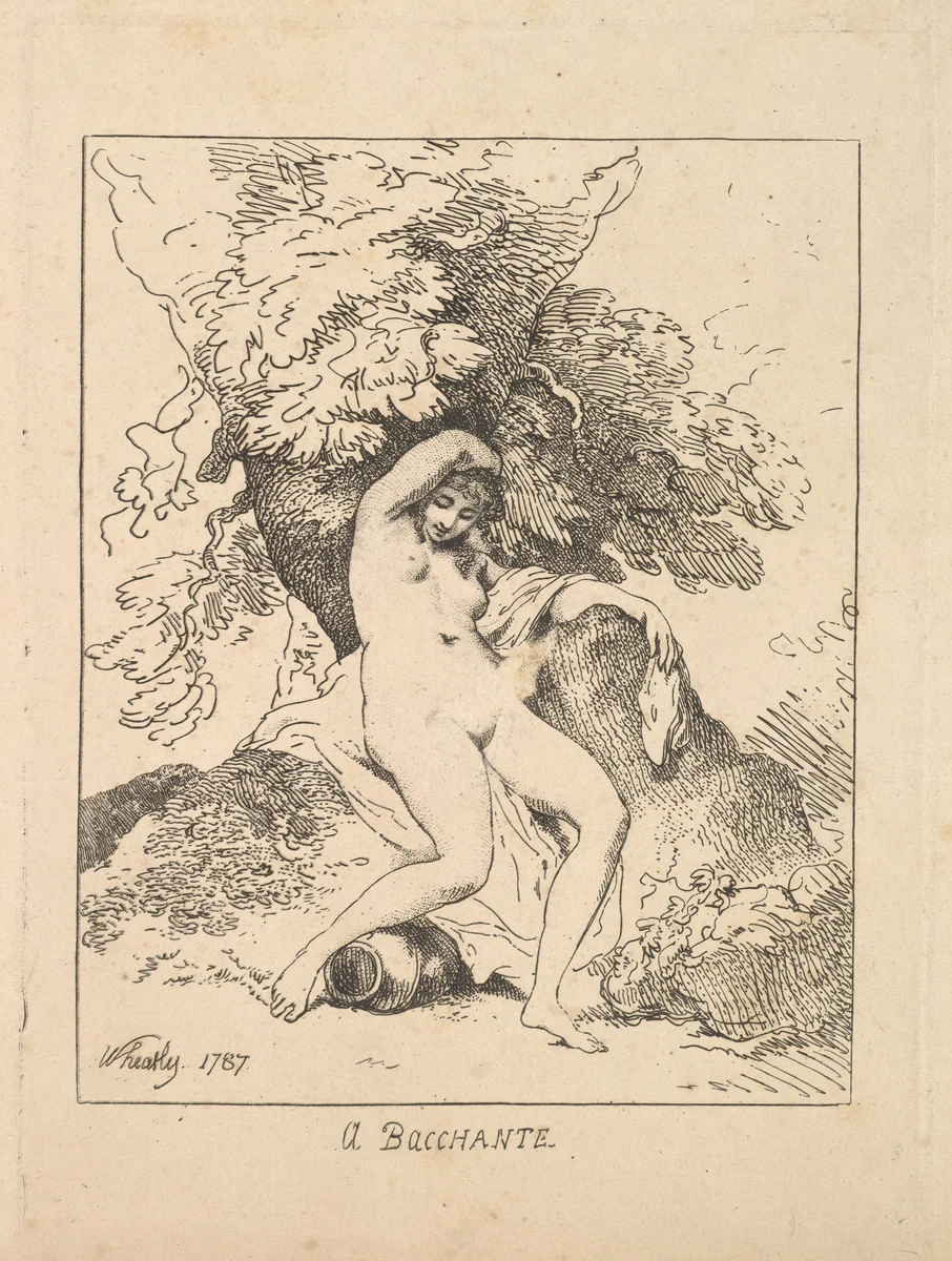 A Bacchante by Thomas Rowlandson, print, 1787