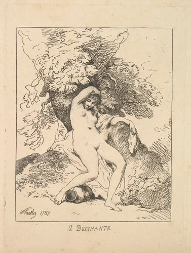 A Bacchante by Thomas Rowlandson, print, 1787