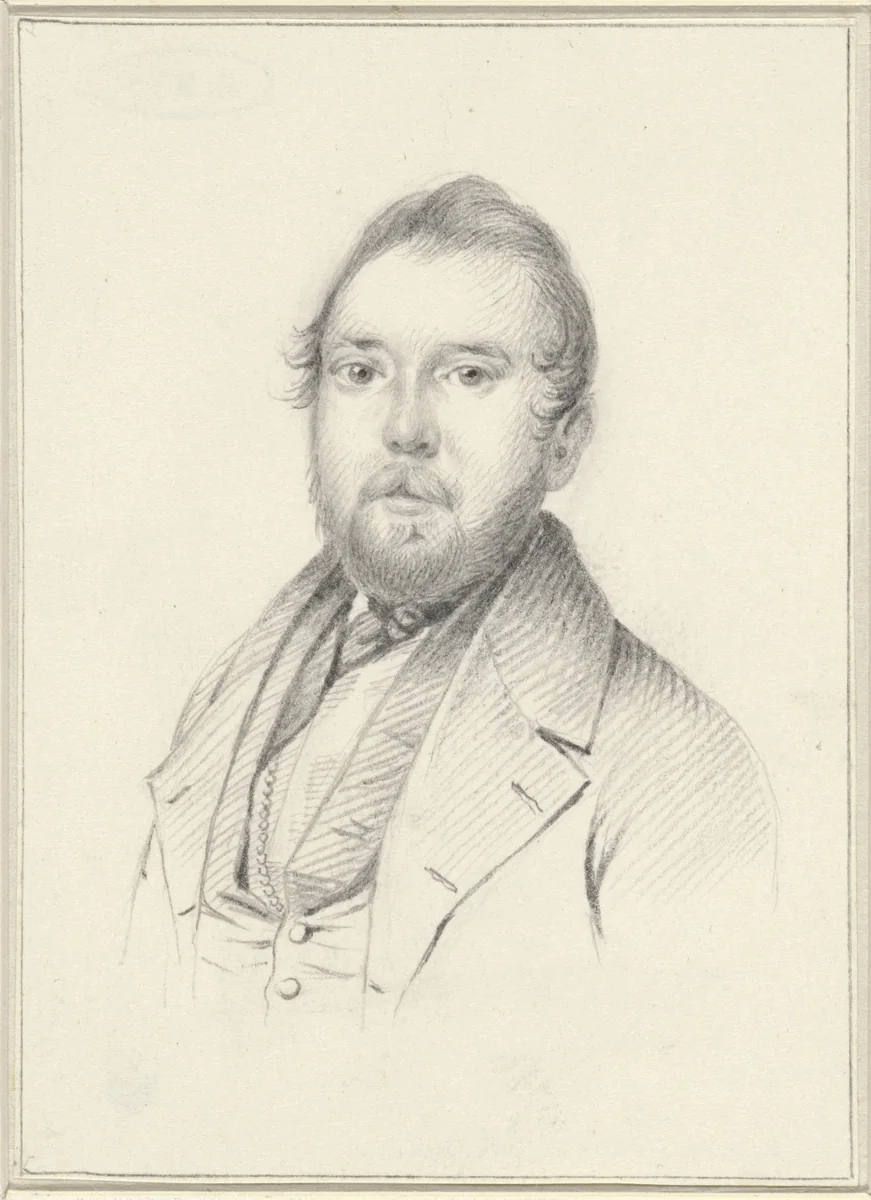 Portret van Johannes Hari II by Johannes Hari, drawing, 1832-1849