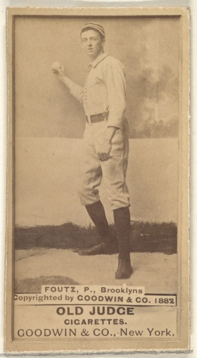 Foutz, Pitcher, Brooklyn Bridegrooms, from the Old Judge series (N172) for Old Judge Cigarettes by Goodwin & Company, photograph, 1888