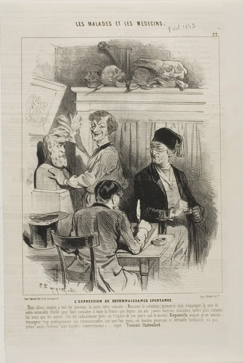 The Unsolicited Expression of Gratitude (plate 22) by Charles-Émile Jacque, print, 1843