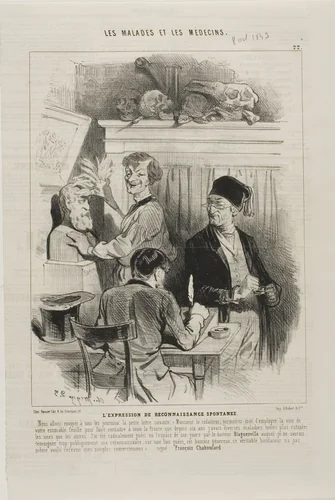 The Unsolicited Expression of Gratitude (plate 22) by Charles-Émile Jacque, print, 1843