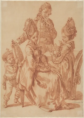 The Letter by Johann Eleazar Schenau, drawing, 1737-1806