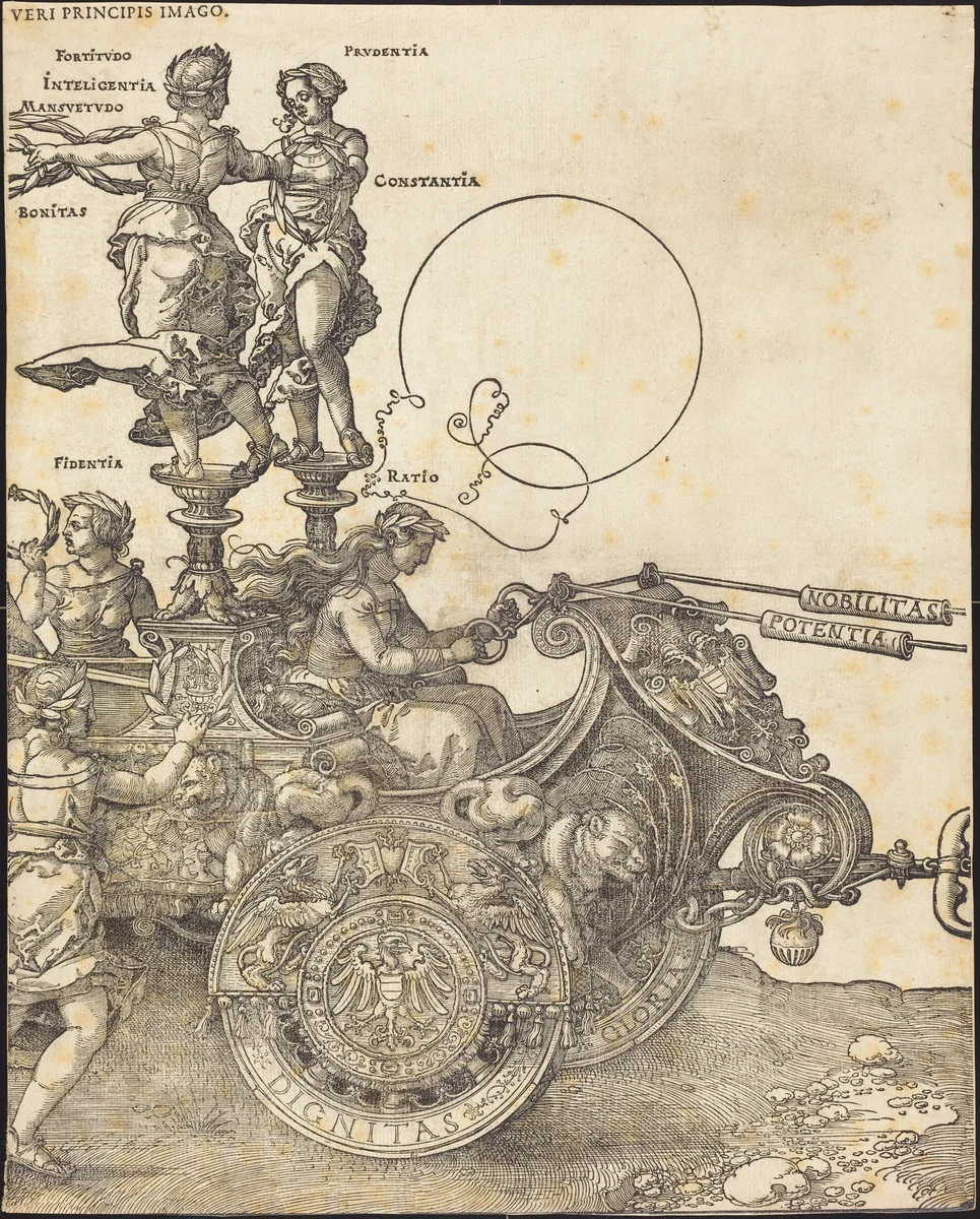 The Triumphal Chariot of Maximilian I (The Great Triumphal Car) [plate 2 of 8] by Albrecht Dürer, print, 1522