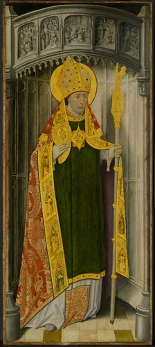 Altarpiece from Thuison-les-Abbeville: Saint Honoré by Picardy, painting, 1490-1500